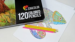 120 Lápices de colores Zenacolor  Primeras impresiones [upl. by Howund]