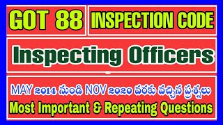 Questions from Inspection Code  Inspecting Officers  GOT 88  grant in aid education department [upl. by Bonita955]