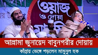 আল্লামা জুনায়েদ বাবুনগরীর দোয়ায় কাঁন্নায় ভেঙ্গে পড়লেন আল্লামা মামুনুল হক  Allama Mamunul Haque [upl. by Audry116]