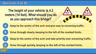 LGV Theory test 2024 Official LGV HGV Driving Test part 4  test Large Vehicles [upl. by Aihsemat933]