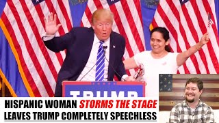 Hispanic woman TAKES OVER the stage at Trump rally nobody expected this [upl. by Anerys]