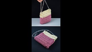 Easy Crochet shoulder bag Step by step tutorial Miarti🧶 [upl. by Clayton374]