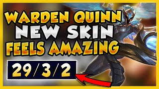 BEST SKIN QUINNS NEW WARDEN SKIN IS THE ABSOLUTE BEST INSANE KILL GAME  League of Legends [upl. by Sirrep]