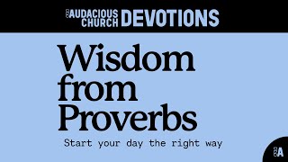 Audacious Devotions  Thursday 3rd October 2024 [upl. by Namien152]