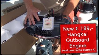 New 189 Euro Hangkai Outboard Engine  and how not to destroy it [upl. by Gader]