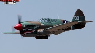 Super P40E Warhawk Flight Review in HD Huge 79 Wingspan Warbird [upl. by Peppard498]