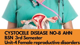 Cystocele  Disease No8 AHN BSN 3rd Semester Unit4  Female Reproductive System Disorders [upl. by Coraline778]