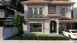 futuristic housing project  Villa 3D Animation  classical architecture [upl. by Skillern]