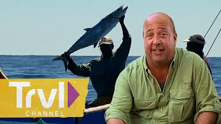 BareBones Ocean Fishing in Madagascar  Bizarre Foods with Andrew Zimmern  Travel Channel [upl. by Jarrett194]