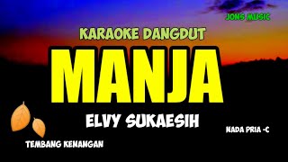 MANJA  ELVY SUKAESIH  KARAOKE DANGDUT  NADA PRIA Jonsmusic [upl. by Thema]