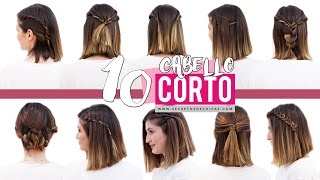 10 peinados fáciles para cabello corto o media melena  Patry Jordan [upl. by Erodisi164]