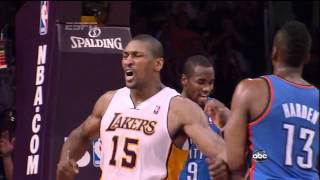 Metta World Peace Assaults James Harden [upl. by Alford973]