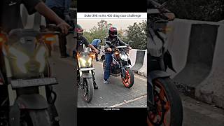 Duke 390 vs Ns 400 drag race challenge shorts biker rider duke390 ns400 motovlog [upl. by Heyman]