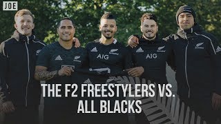 All Blacks vs F2 Freestylers in the ultimate football vs rugby skills showdown [upl. by Pelletier]