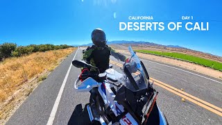 Riding through deserts of Cali on BMW R1250GS [upl. by Acirretahs]