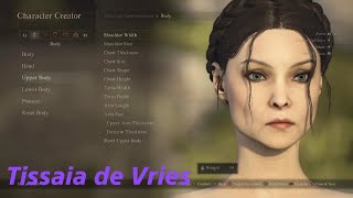 Dragons Dogma 2 Character Creator Tissaia de Vries [upl. by Onairam471]