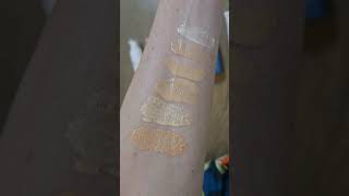 Glowy sunscreens on fair skin Swatches glowup spfprotection fairskin antiagingskincare [upl. by Anoid78]