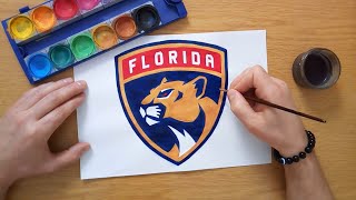 How to draw the Florida Panthers logo  NHL [upl. by Mandell418]