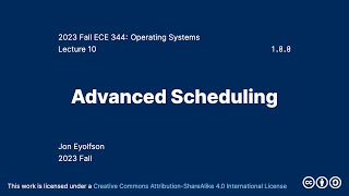 Advanced Scheduling 2023 Fall ECE 344 Section 3 [upl. by Yelehsa876]