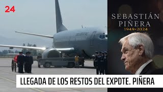 Emotivo momento la llegada de los restos del expresidente Sebastián Piñera  24 Horas TVN Chile [upl. by Januarius]