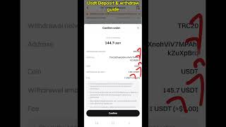 Usdt deposit withdraw guide CryptoDeposits WithdrawUSDT USDTWallet CryptocurrencyTips [upl. by Justin686]