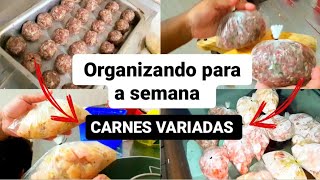 ORGANIZANDO E CONGELANDO ALIMENTOS  Como faço a organização das carnes para a semana [upl. by Carrew690]