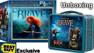 BRAVE Best Buy Exclusive Lunch Box  Bluray 3D Collectors Set Unboxing  2012 [upl. by Cecilla364]