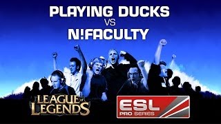 Playing Ducks vs nfaculty  Game 1  Semifinal  EPS Spring 2014  League of Legends [upl. by Eek]