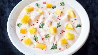 Pineapple Raita  Restaurant style Pineapple Raita Recipe [upl. by Vere]