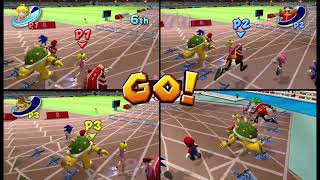 MampS at the Olympic Games Free 8 Circuit Track Events Peach vs Dr Eggman amp Bowser [upl. by Luhem]