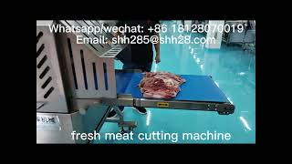 Automatic fresh meat cutting equipment meat slicing machine meat cube cutter meat shredding machine [upl. by Attesor]