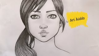 How to draw a girl with beautiful hairstyleSi te vizatojme nje vajze me model te bukur flokesh [upl. by Aible454]