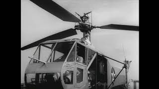 FIRST PUBLIC FILM OF ARMY HELICOPTER  SIKORSKY XR4 1942 [upl. by Kralc]