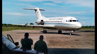 FOKER 28 FAC002 TAXI AND TAKEOFF AIR FORCE COLOMBIA [upl. by Sackman345]