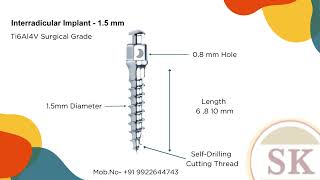 S K SURGICALS Orthodontics Mini Implant TADs [upl. by Brawley]