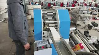 Pocket tissue paper folding machine automatic handkerchief making machinery WhatsApp 8618339233758 [upl. by Ongun]