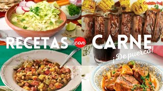 4 recetas con carne de puerco sencillas y económicas  Recetasde guisados caseros  Cocina Vital [upl. by Debra409]