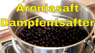 ✅✅ Aroniasaft aus Aroniabeeren herstellen  Mit einem Dampfentsafter ✅✅ [upl. by Armallas308]