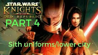 Star wars knights of the old republic part 4 Sith uniforms [upl. by Essile]