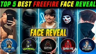 TOP 5 BEST FACEREVEAL OF FREE FIRE YOUTUBERS 🗿🔥 AJJUBHAI FACE REVEAL TotalGaming093 [upl. by Lowenstein]