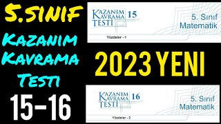 5SINIF MATEMATİK KAZANIM KAVRAMA TESTİ 1516 YENİ 2023  YÜZDELER [upl. by Lamiv]