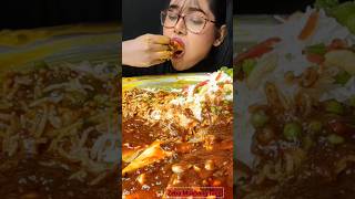 Eating Paneer Masala Matar pulao Salad asmrsounds indianfood food shortsvideo [upl. by Nichola]