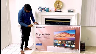 Samsung 58 Inch TV Crystal UHD7 SERIES TU700D Setup [upl. by Veronika]