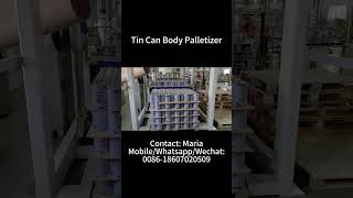 Food tin can body palletizer machine for food tin can making line [upl. by Limber]