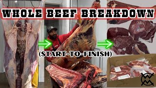 Cutting an entire Beef StarttoFinish  Processing Facility [upl. by Bouton573]