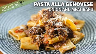 Those who love Italian meat Ragu will enjoy Pasta alla Genovese [upl. by Eillib537]