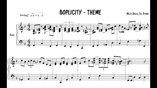 BOPLICITY for Piano  THEME [upl. by Socin573]