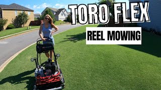 Toro Flex Reel Mow June lawn update [upl. by Greabe]