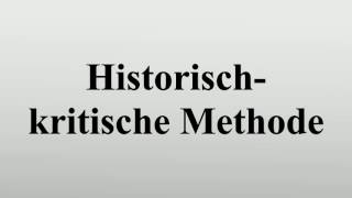 Historischkritische Methode [upl. by Alain]