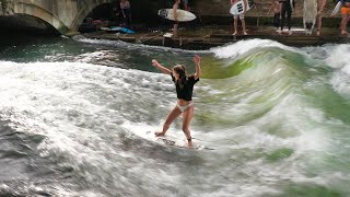 Surfers shred the most ICONIC River Wave in the world Eisbach is GOING OFF [upl. by Ebsen]